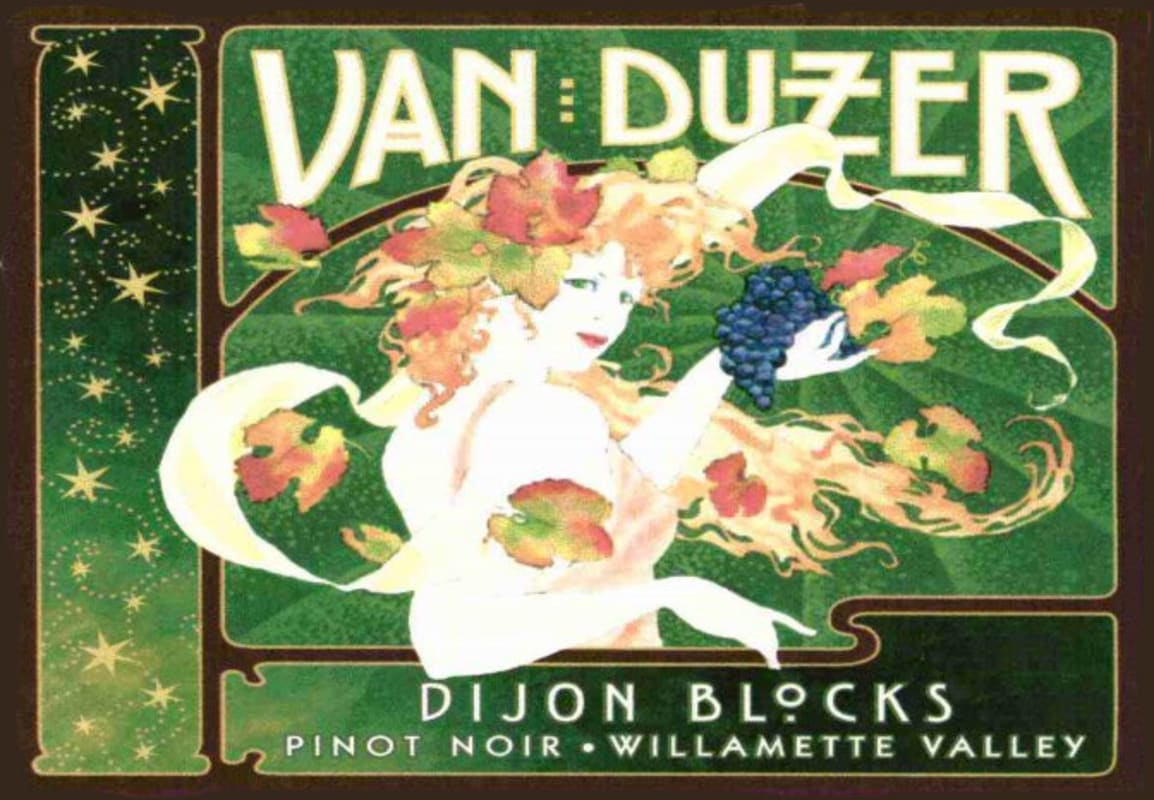 Van Duzer Dijon Blocks Pinot Noir 2008 Front Label