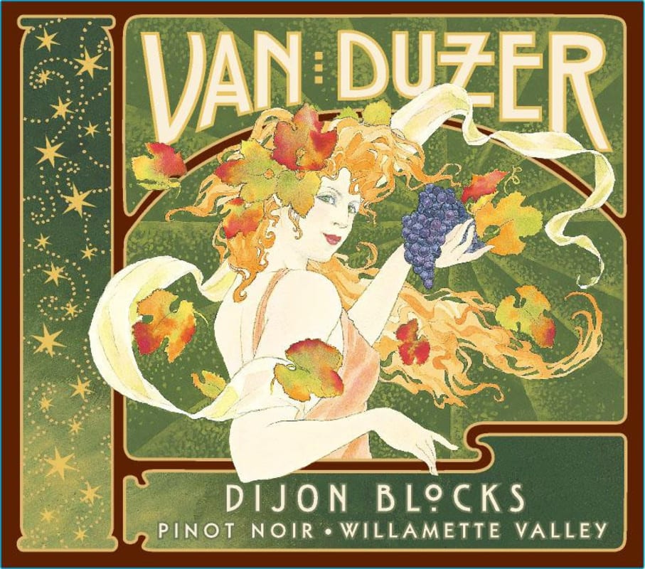 Van Duzer Dijon Blocks Pinot Noir 2013 Front Label