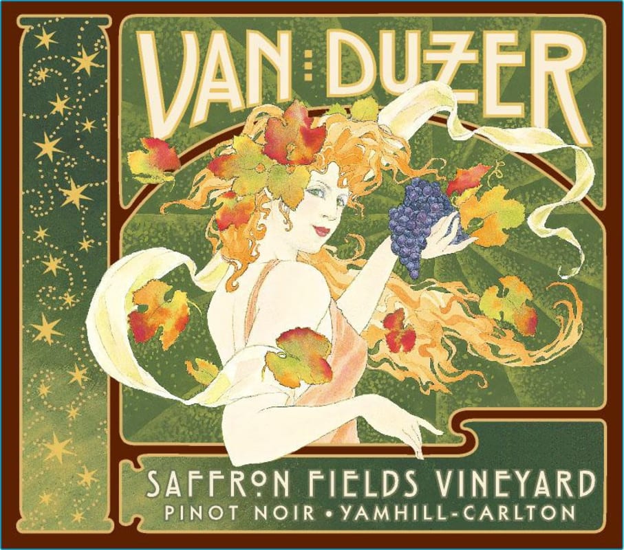 Van Duzer Saffron Fields Vineyard Pinot Noir 2013 Front Label