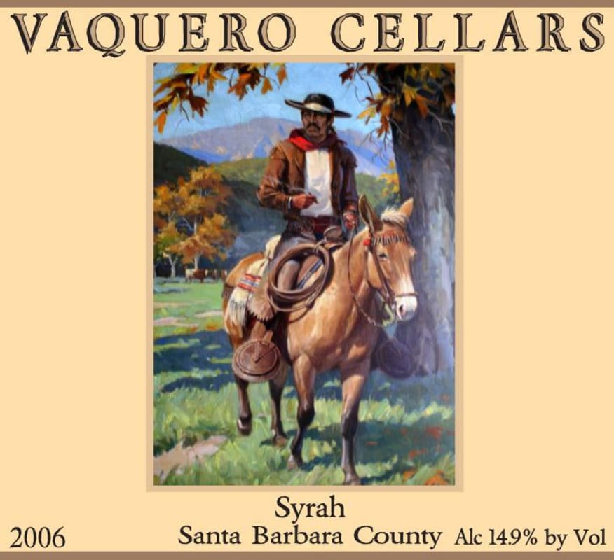 Vaquero Syrah 2006 Front Label