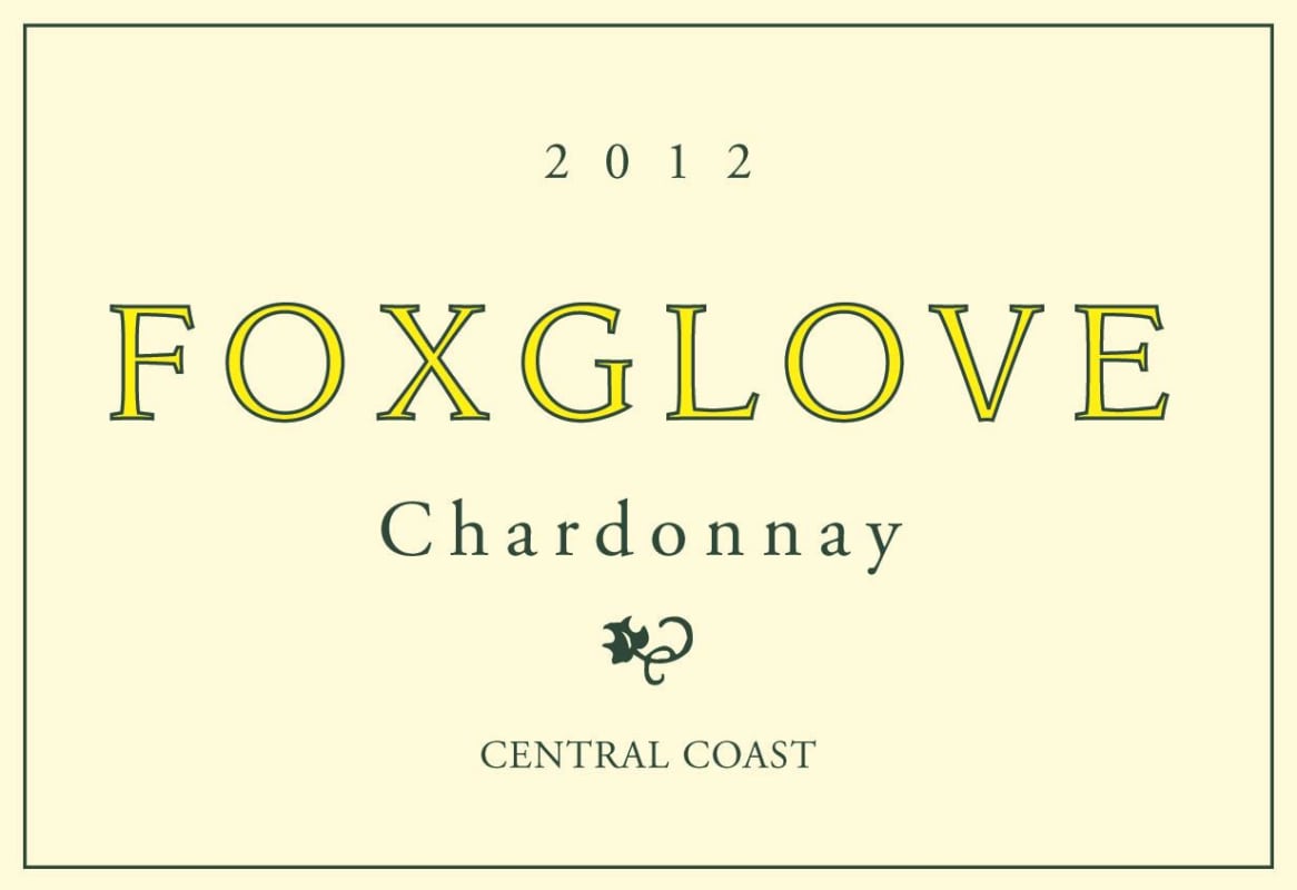 Foxglove Chardonnay 2012 Front Label