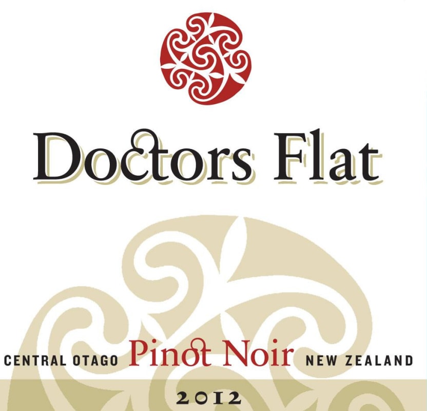 Doctors Flat Pinot Noir 2012 Front Label