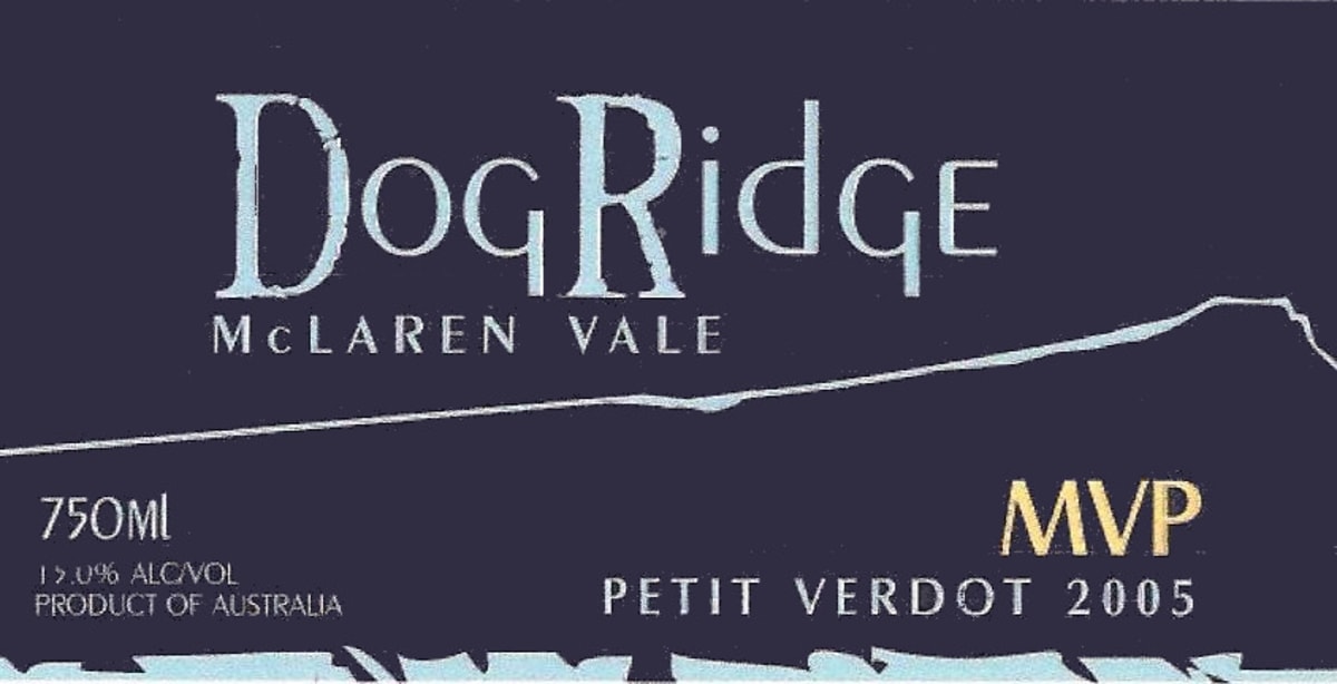 DogRidge, McLaren Vale MVP Petit Verdot 2005 Front Label