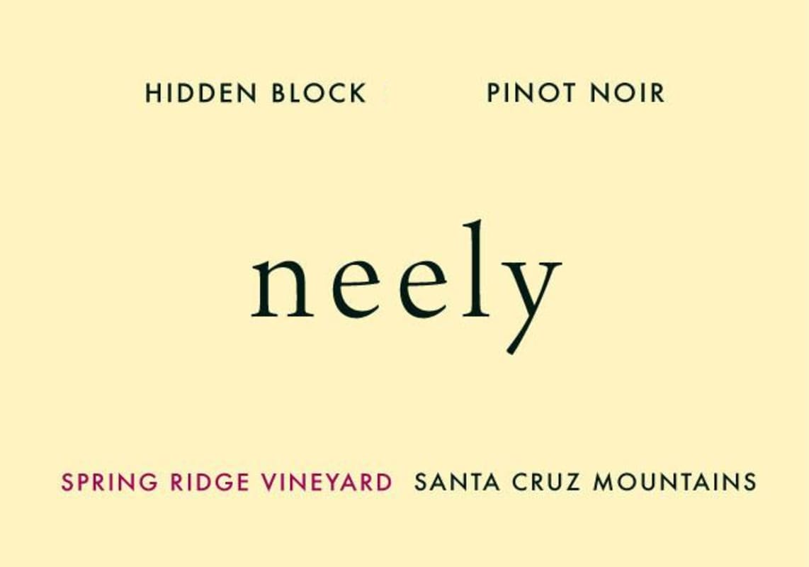 Neely Spring Ridge Vineyard Hidden Block Pinot Noir 2011 Front Label