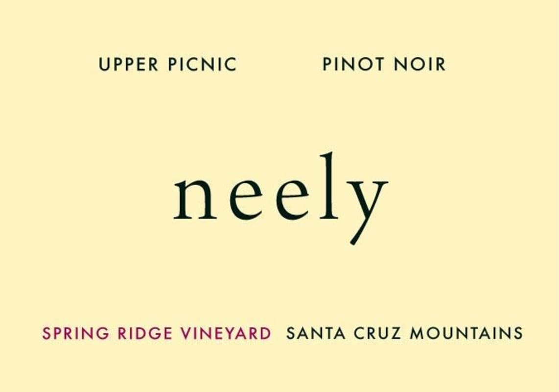 Neely Spring Ridge Vineyard Upper Picnic Block Pinot Noir 2012 Front Label