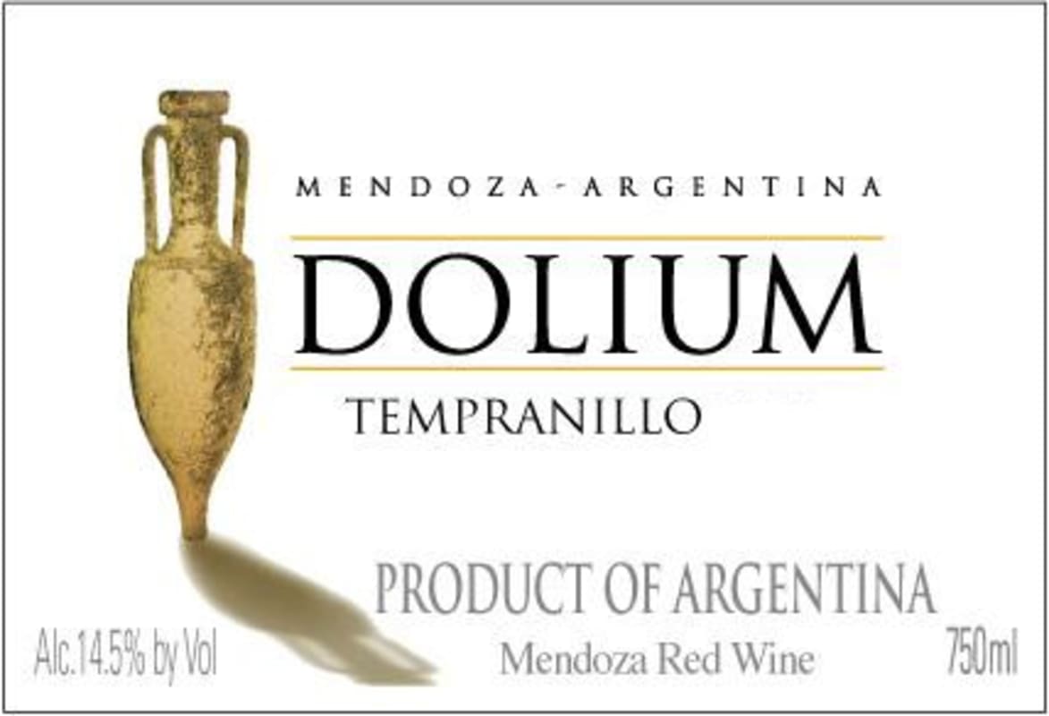 Dolium Winery Tempranillo 2004 Front Label