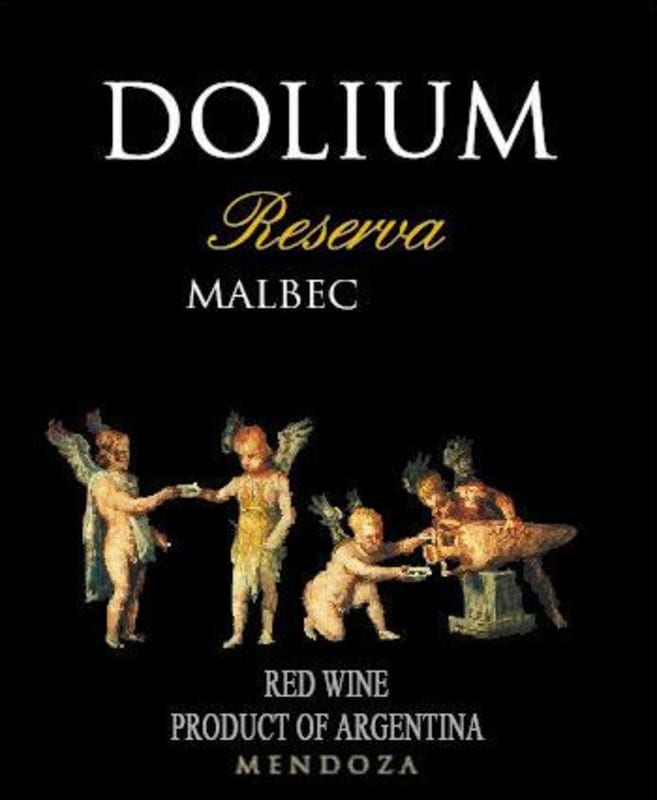 Dolium Winery Reserva Malbec 2012 Front Label