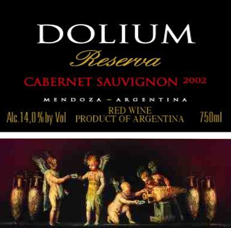 Dolium Winery Reserva Cabernet Sauvignon 2002 Front Label