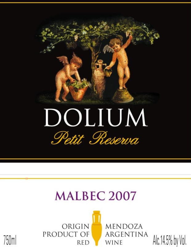 Dolium Winery Petit Reserva Malbec 2007 Front Label