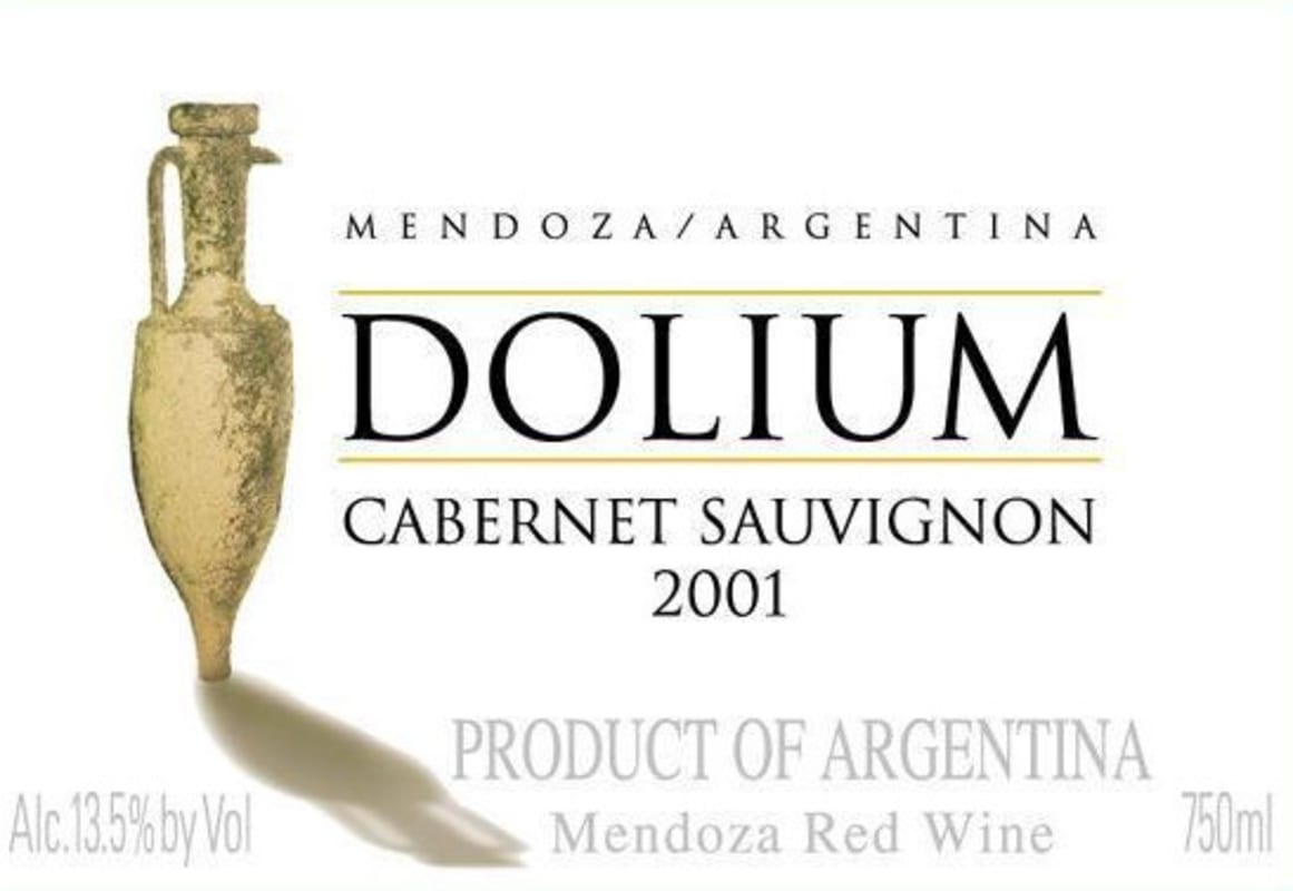 Dolium Winery Cabernet Sauvignon 2001 Front Label