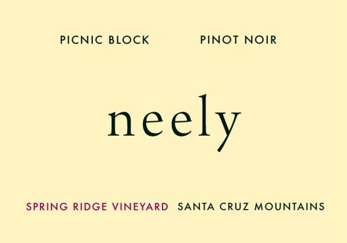 Neely Spring Ridge Vineyard Picnic Block Pinot Noir 2012 Front Label