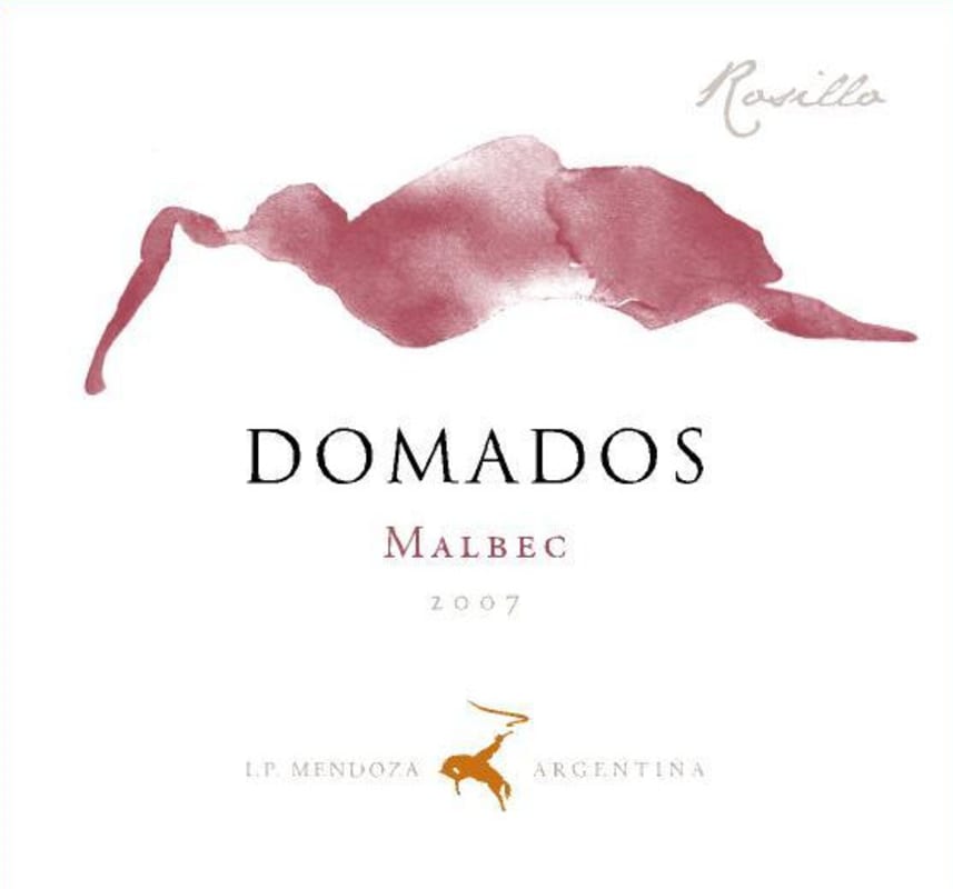 Domados Wines Rosillo Malbec 2007 Front Label