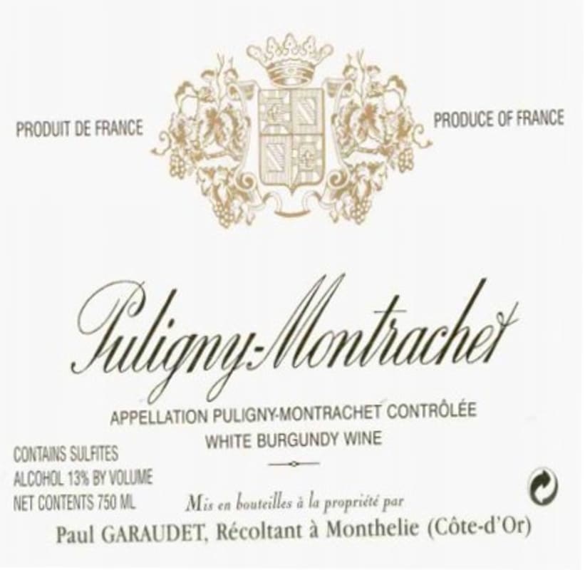 Domain Paul Garaudet Puligny-Montrachet 2011 Front Label