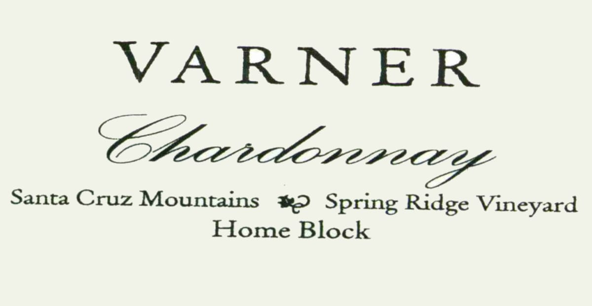 Varner Home Block Spring Ridge Vineyard Chardonnay 2011 Front Label