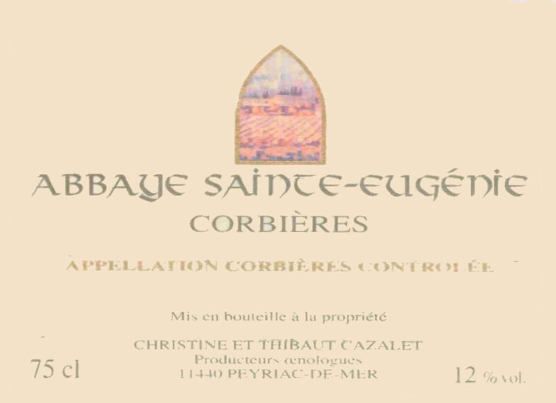 Domaine Abbaye Sainte Eugenie Corbieres Rouge 2014 Front Label