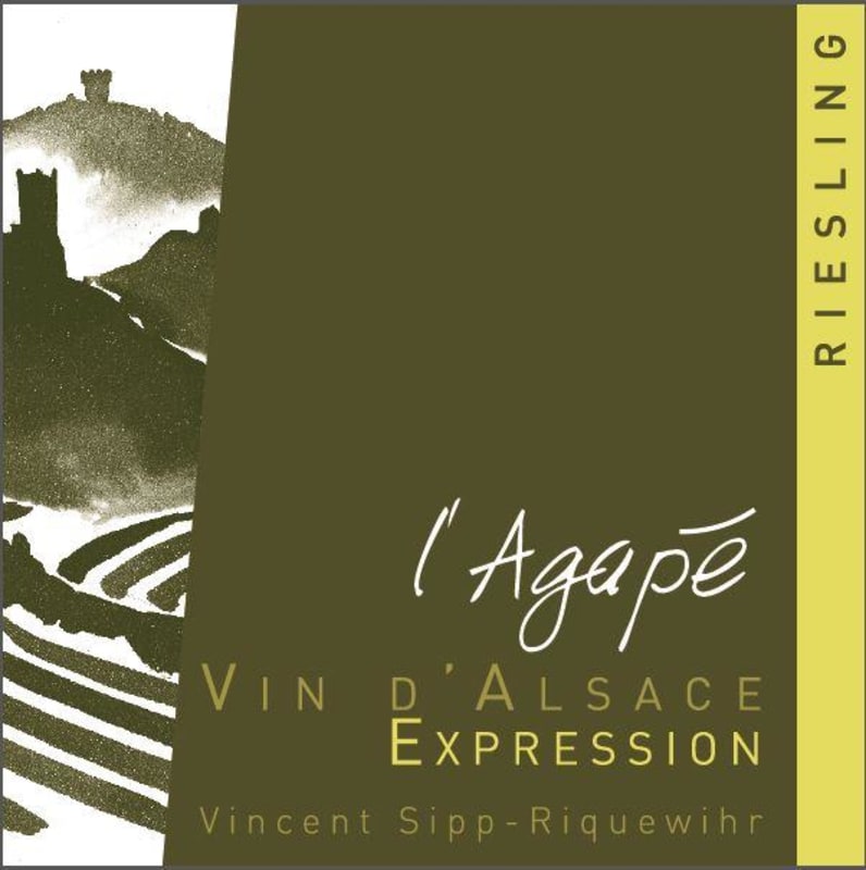 Domaine Agape Expression Riesling 2014 Front Label
