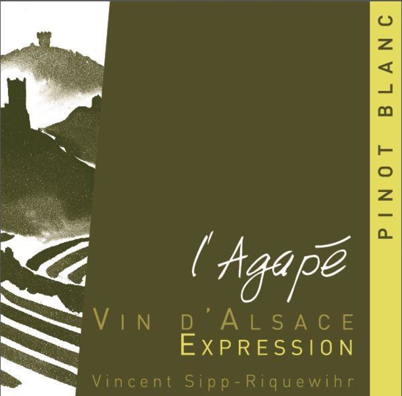 Domaine Agape Expression Pinot Blanc 2014 Front Label