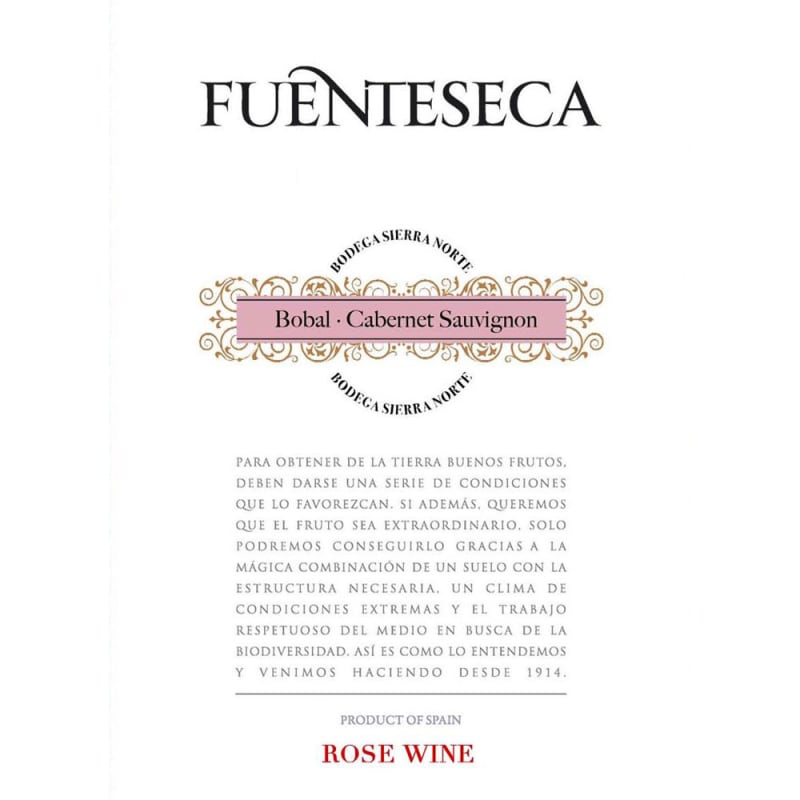 Sierra Norte Fuenteseca Rosado 2014 Front Label
