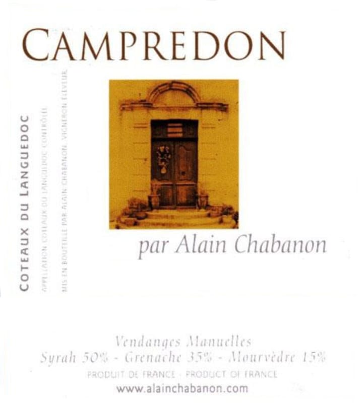 Domaine Alain Chabanon Coteaux du Languedoc Campredon 2014 Front Label