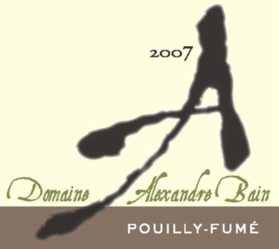 Domaine Alexandre Bain Pouilly-Fume 2007 Front Label