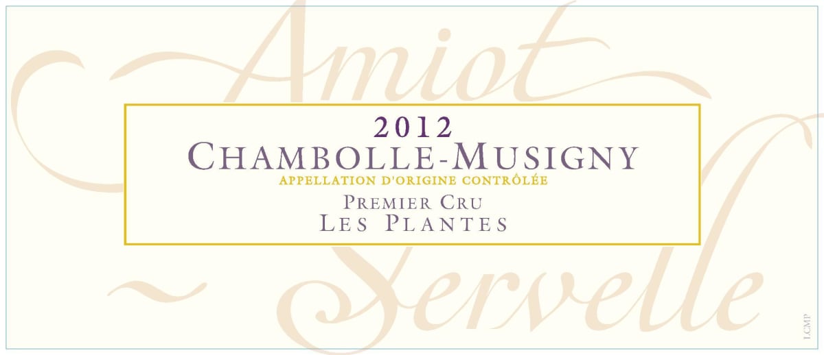 Domaine Amiot-Servelle Chambolle-Musigny Les Plantes Premier Cru 2012 Front Label