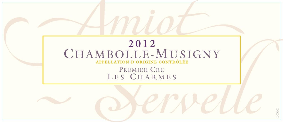 Domaine Amiot-Servelle Chambolle-Musigny Les Charmes Premier Cru 2012 Front Label