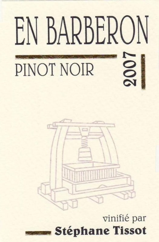 Domaine Andre et Mireille Tissot En Barberon Pinot Noir 2007 Front Label