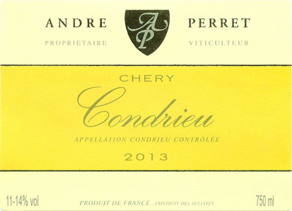Domaine Andre Perret Condrieu Coteau du Chery 2013 Front Label