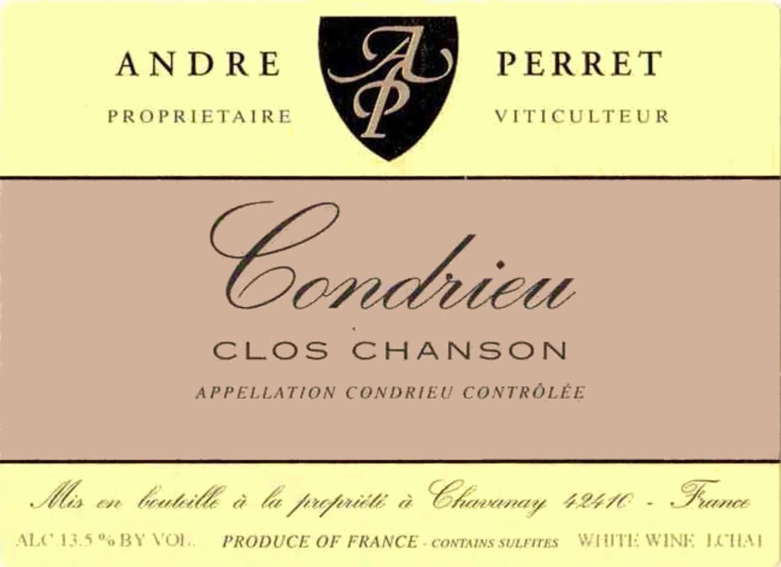 Domaine Andre Perret Condrieu Clos Chanson 2014 Front Label