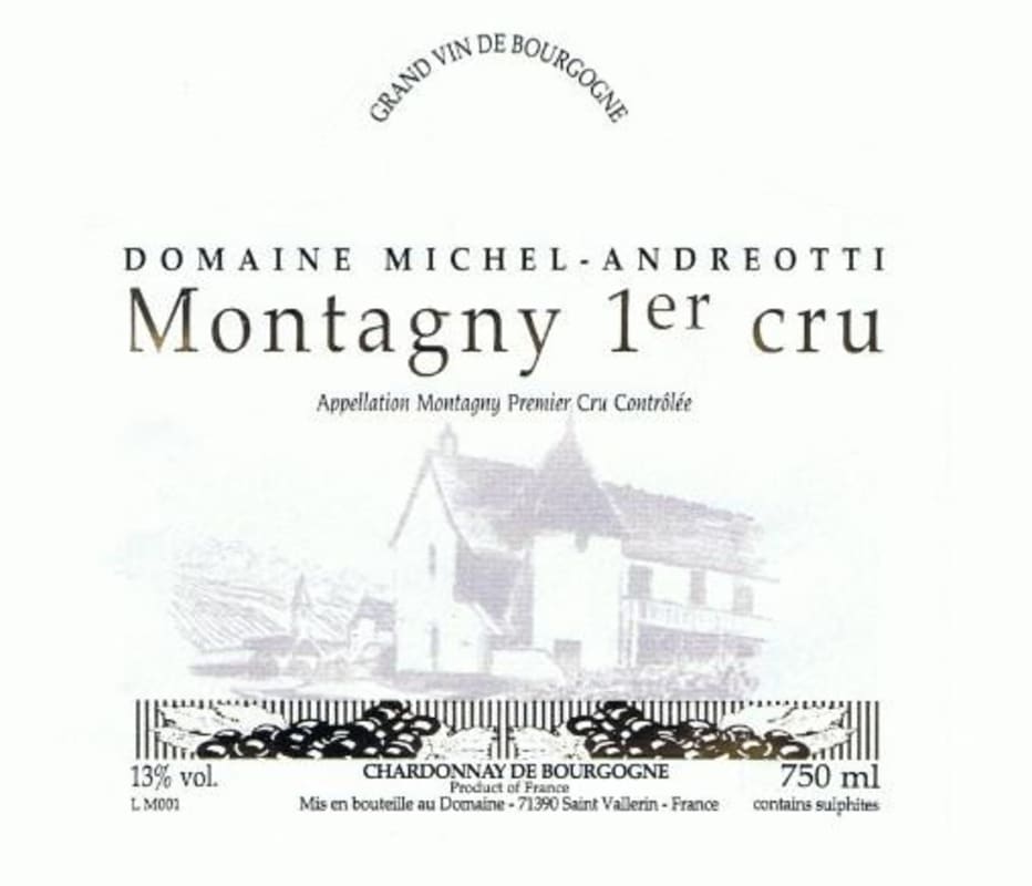 Domaine Andreotti Montagny Premier Cru 2011 Front Label