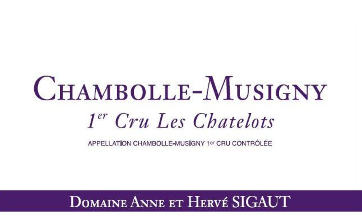 Domaine Sigaut Chambolle-Musigny Les Chatelots Premier cru 2012 Front Label