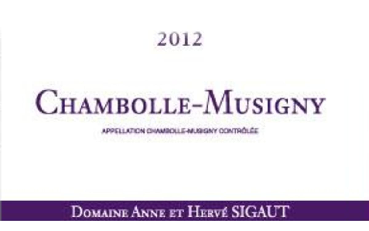 Domaine Sigaut Chambolle-Musigny 2012 Front Label