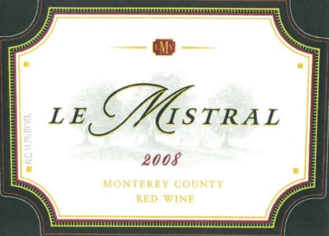 Ventana Le Mistral Rhone Blend 2008 Front Label