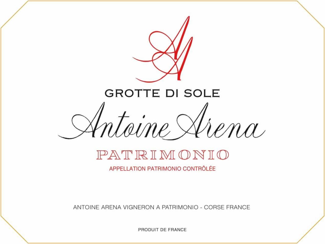 Jean-Baptiste Arena Patrimonio Grotte di Sole Blanc 2012 Front Label