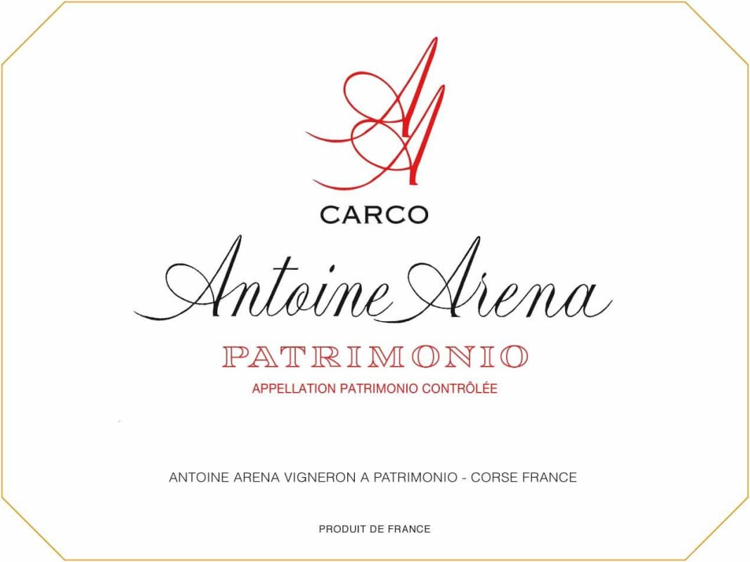 Domaine Antoine Arena Patrimonio Carco Blanc 2012 Front Label