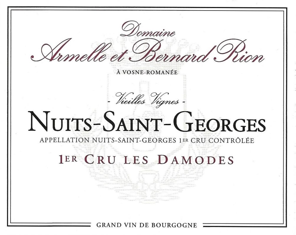 Domaine Armelle et Bernard Rion Nuits-Saint-Georges Les Damodes Premier Cru 2015 Front Label