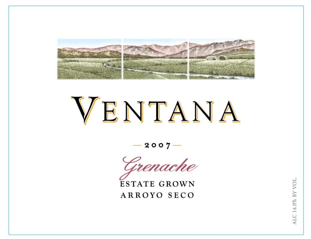 Ventana Grenache 2007 Front Label