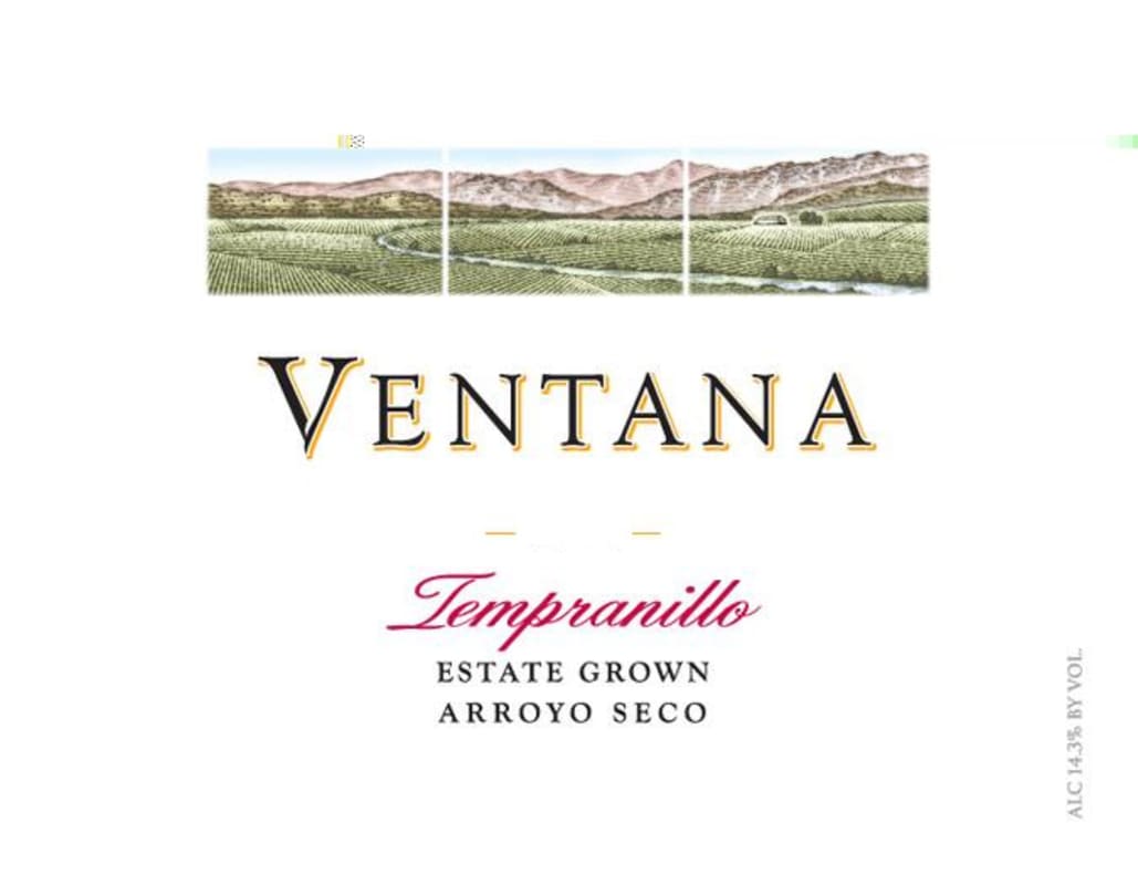 Ventana Estate Tempranillo 2013 Front Label