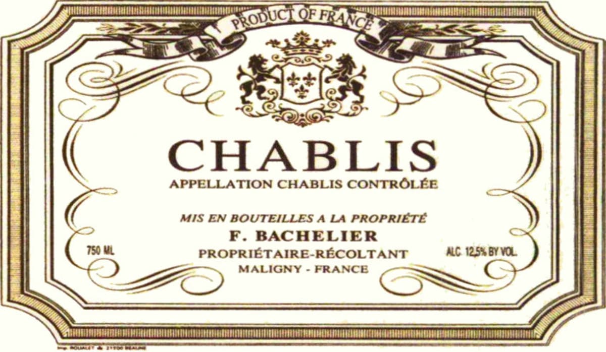 Domaine Bachelier Chablis 2008 Front Label