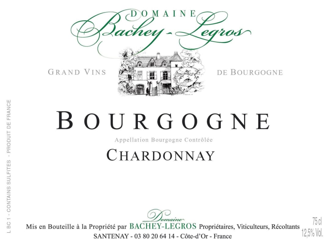 Domaine Bachey-Legros Bourgogne Chardonnay 2011 Front Label