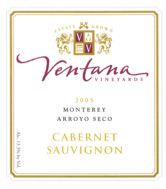 Ventana Cabernet Sauvignon 2005 Front Label