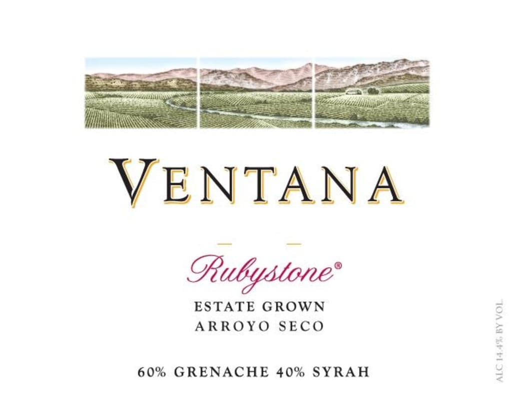 Ventana Rubystone 2010 Front Label