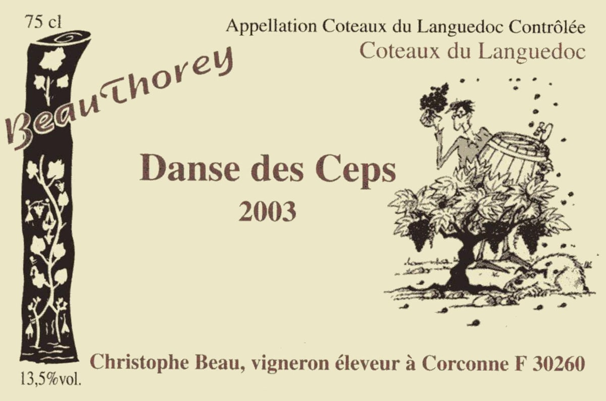 Domaine Beauthorey Coteaux du Languedoc Danse des Ceps 2003 Front Label