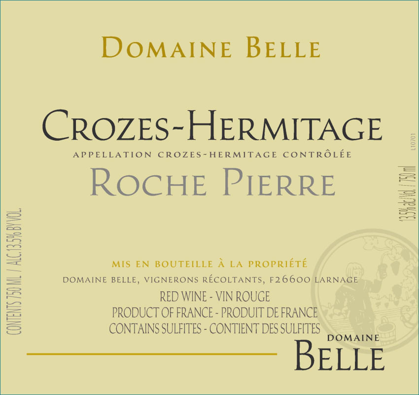 Domaine Belle Crozes-Hermitage Roche Pierre 2011 Front Label