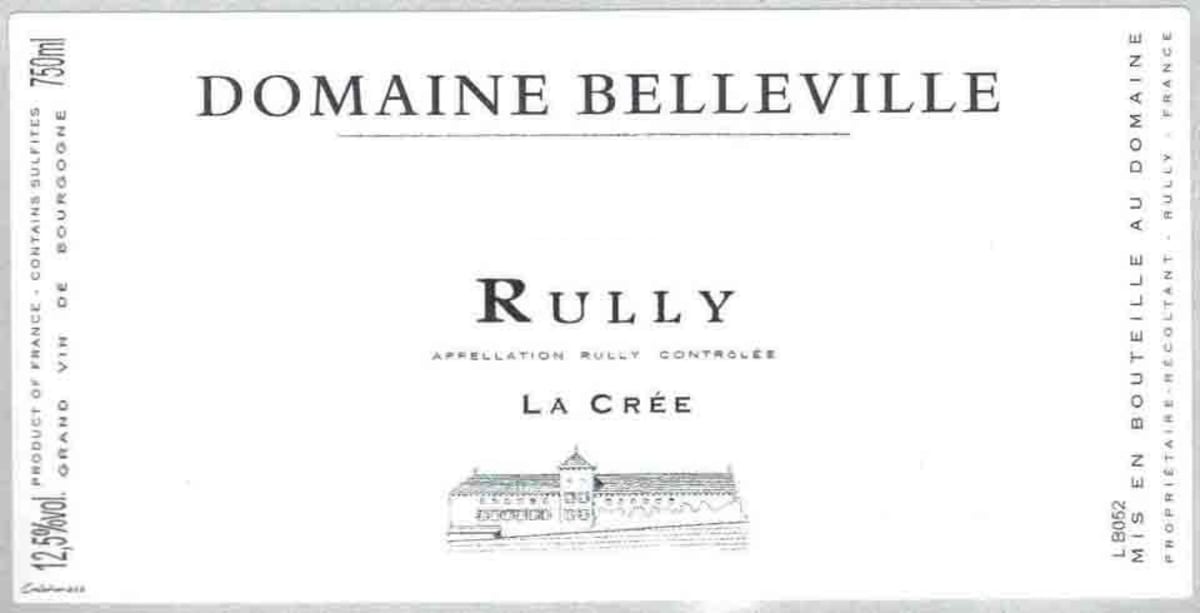 Domaine Belleville Rully La Cree 2012 Front Label