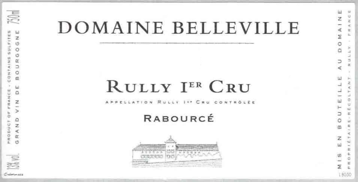 Domaine Belleville Rully Rabource PremierCru 2012 Front Label
