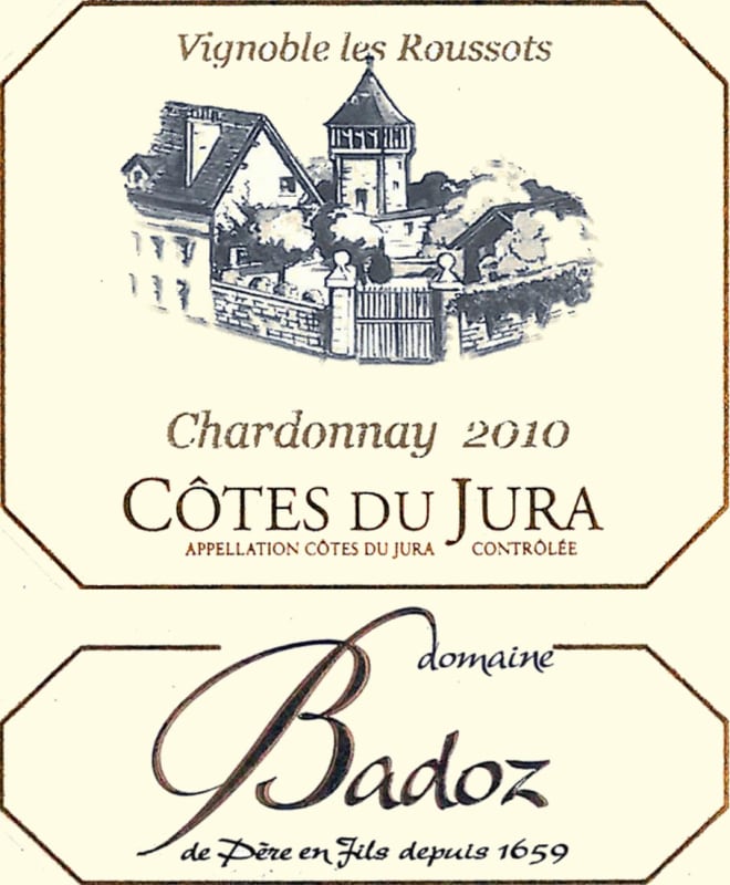 Domaine Benoit Badoz Vignoble Les Roussots Chardonnay 2010 Front Label