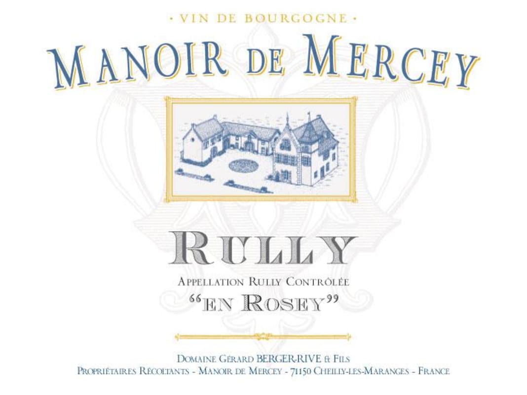 Domaine Berger-Rive Rully En Rosey Rouge 2011 Front Label