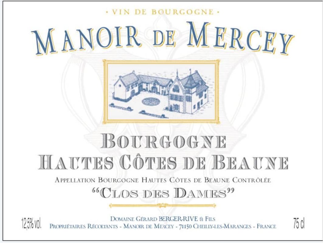 Domaine Berger-Rive Bourgogne Hautes Cotes de Beaune Clos des Dames 2009 Front Label