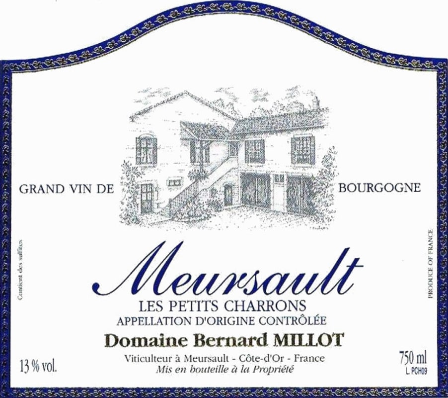 Domaine Bernard Millot Meursault Les Petits Charrons 2012 Front Label